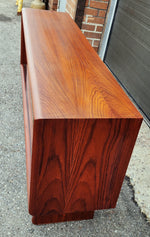 REFINISHED Mid Century Modern Teak Bookcase Display TV Media Console 4 ft 13