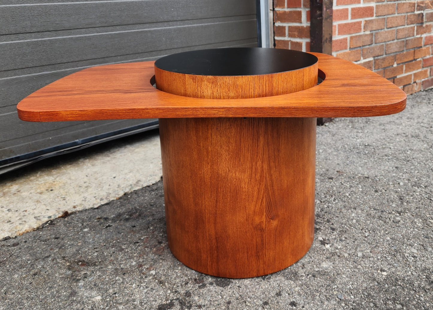 REFINISHED Mid Century Modern Teak Martini Cocktail Table by RS Associates