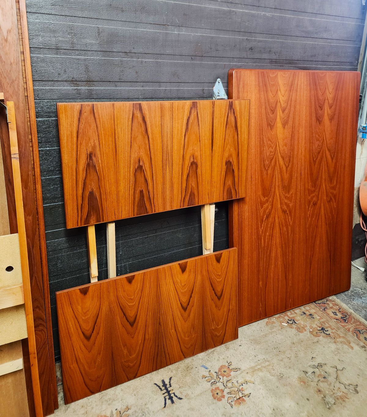 REFINISHED Danish MCM Teak Draw Leaf Table by H. Kjaernulf  54