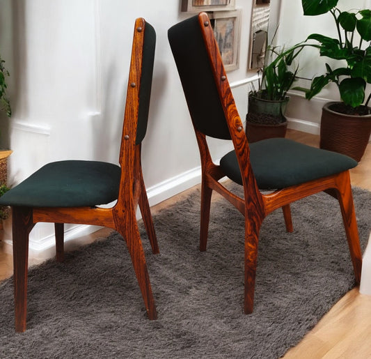 Choose Fabric! 6 RESTORED Danish Mid Century Modern Brazilian Rosewood Chairs