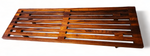 REFINISHED Mid Century Modern Solid Teak Slatted Bench or Coffee Table 60
