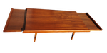 REFINISHED Danish Mid Century Modern Teak Coffee Table w Extensions 1
