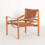 Mid Century Modern Arne Norell Leather Sirocco Safari Chair for Norell Möbel AB Sweden 3
