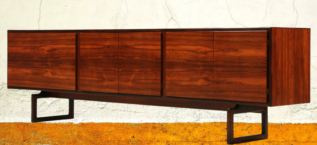 REFINISHED Danish MCM Brazilian Rosewood Sideboard MK-511 by Arne Hovmand-Olsen 94.5