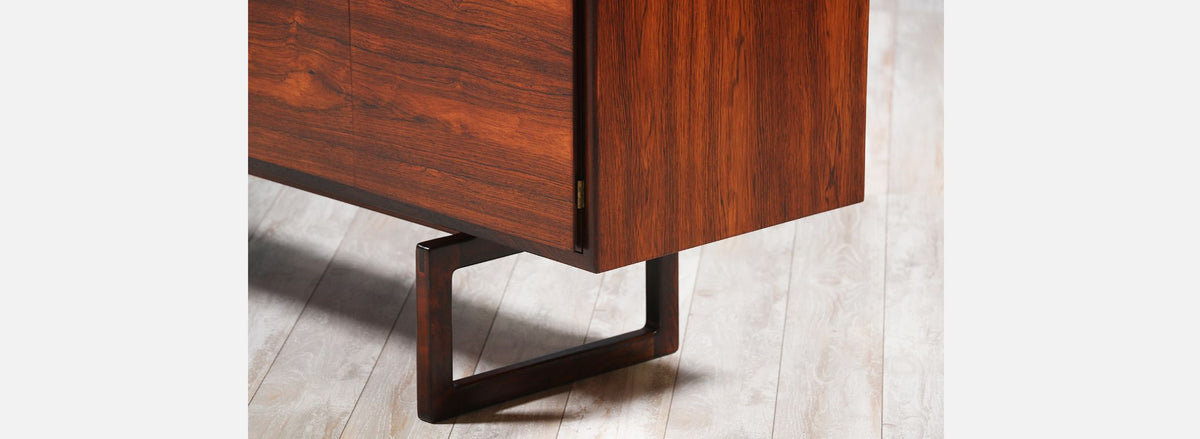 REFINISHED Danish MCM Brazilian Rosewood Sideboard MK-511 by Arne Hovmand-Olsen 94.5