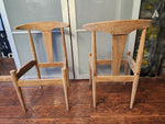 6 REFINISHED will be REUPHOLSTERED Danish MCM Cowhorn Teak Chairs 17