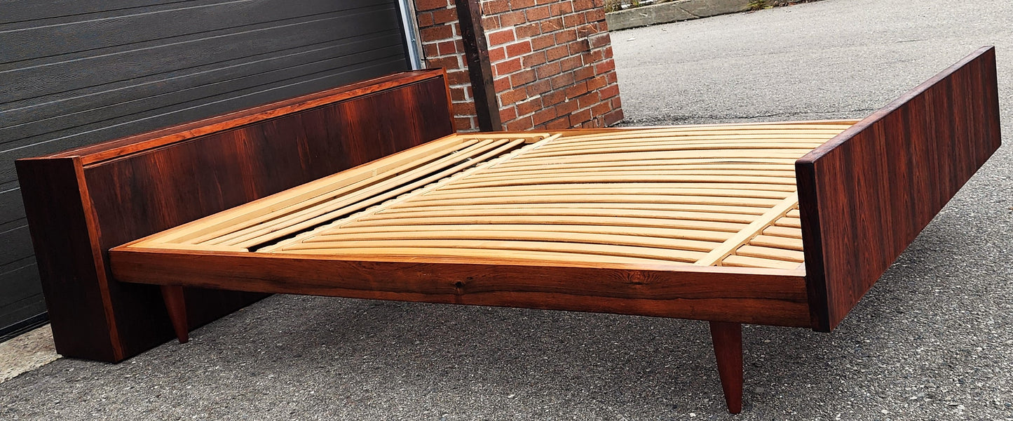 REFINISHED Mid Century Modern Rosewood Bed Double by Swiss Form