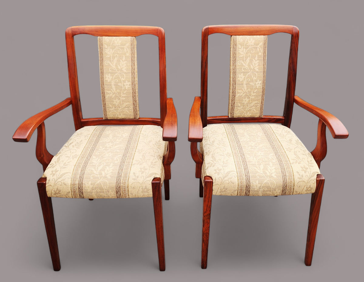 2 Scandinavian Mid Century Modern Rosewood Armchairs