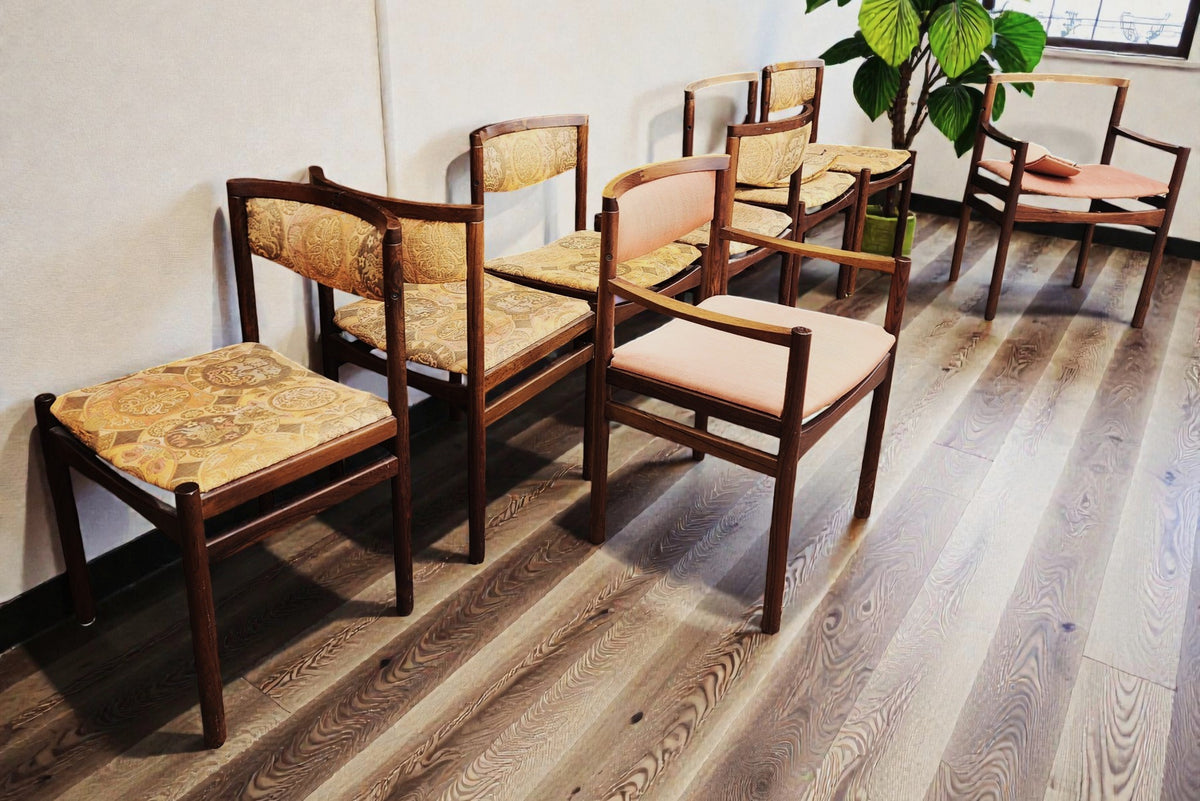 Choose Fabric! 8 RESTORED Danish Mid Century Modern Rosewood Chairs by SAX