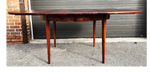 REFINISHED Danish MCM Rio Rosewood Table Round to Oval by Niels Moller 50