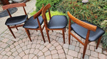 REFINISHED Danish MCM ROUNDETTE Teak Extension Table & 4 Chairs (four-legged) by Hans Olsen 13