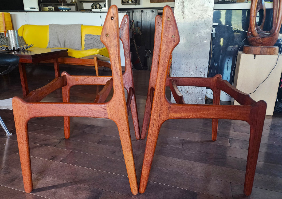 Choose Fabric***6 REFINISHED Danish Mid Century Modern teak chairs by Erik Buch, model 49