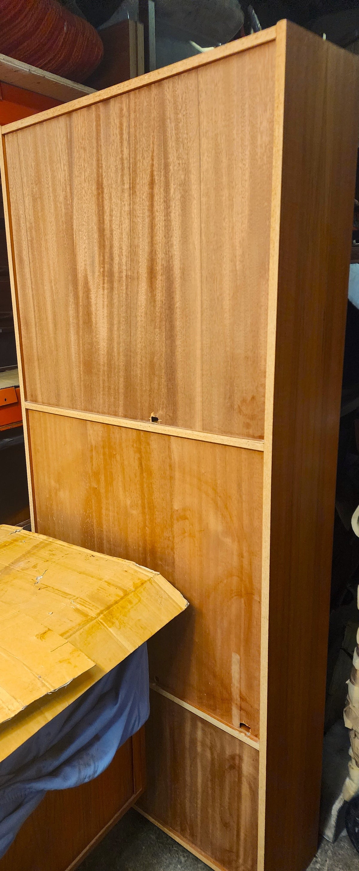 RESTORED Danish Mid Century Modern Teak Bookcase w doors  H 76