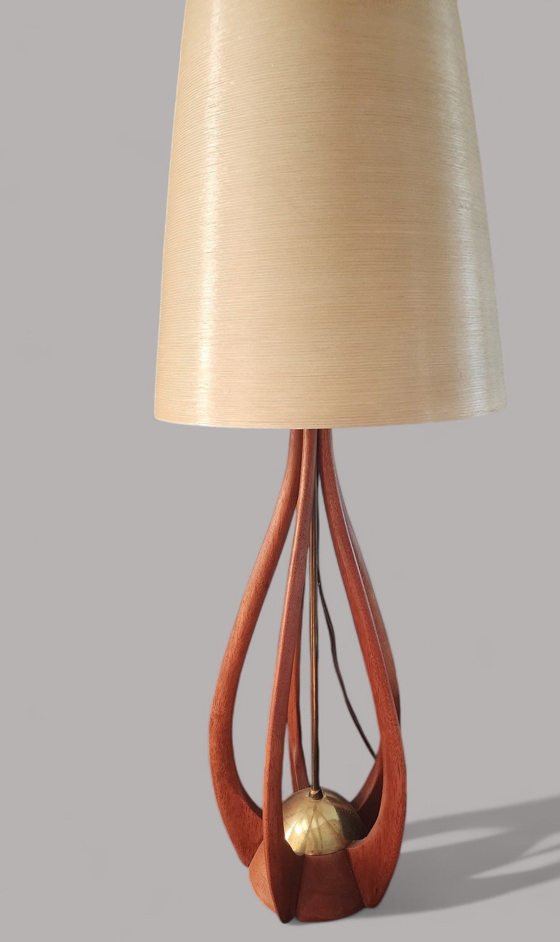 Mid Century Modern Sculptural Table Lamp in the manner of Modeline H 38"