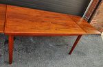 REFINISHED Danish MCM Teak Draw Leaf Table by H. Kjaernulf  57