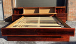 RESTORED Mid Century Modern Rosewood Queen bed w nightstands, dresser & tallboy 6