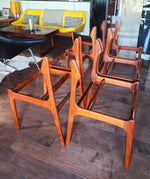Choose Fabric***6 REFINISHED Danish Mid Century Modern teak chairs by Erik Buch, model 49 5
