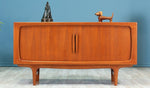 REFINISHED Danish MCM Teak Tambour Sideboard by Johannes Andersen 63