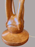 Mid Century Modern Sculptural Table Lamp w Cone shade H 35.5