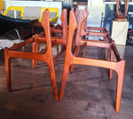 Choose Fabric***6 REFINISHED Danish Mid Century Modern teak chairs by Erik Buch, model 49 10