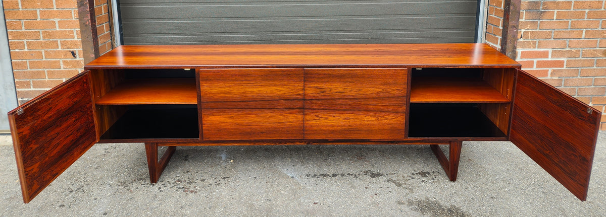 REFINISHED Danish Mid Century Modern Brazilian Rosewood Sideboard 95