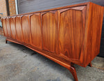REFINISHED Exceptional  Mid Century Modern Walnut Sideboard  96