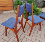 4 REFINISHED REUPHOLSTERED Danish Mid Century Modern Teak Chairs by Korup Stolefabrik 9