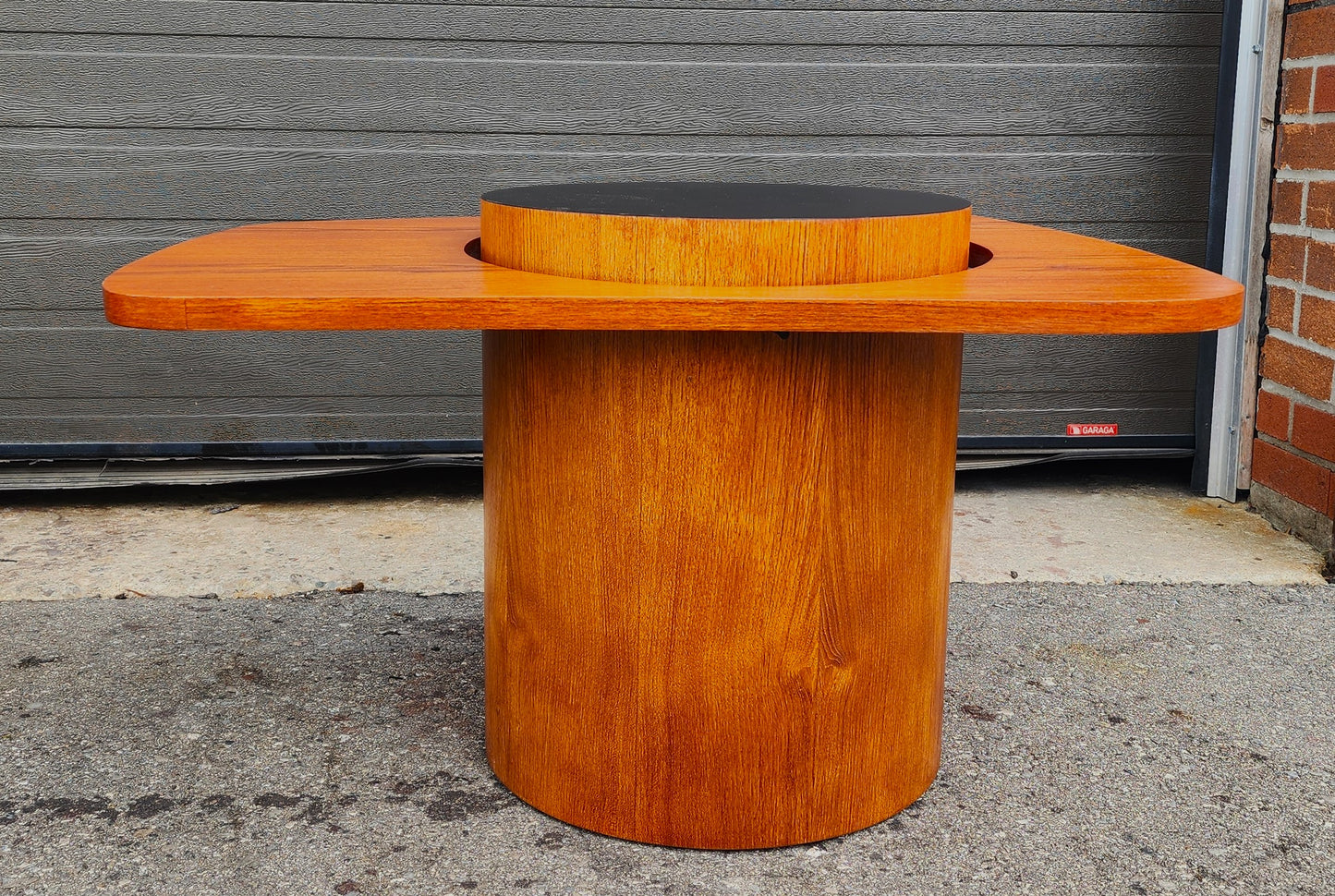 REFINISHED Mid Century Modern Teak Martini Cocktail Table by RS Associates