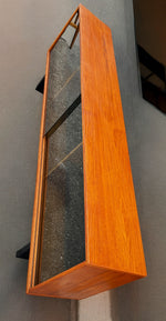 REFINISHED Mid Century Modern Teak & Black Bookcase TV Media Console 76.5