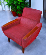 REFINISHED MCM R.Huber Lounge Armchair with Teak Legs & Paws 9