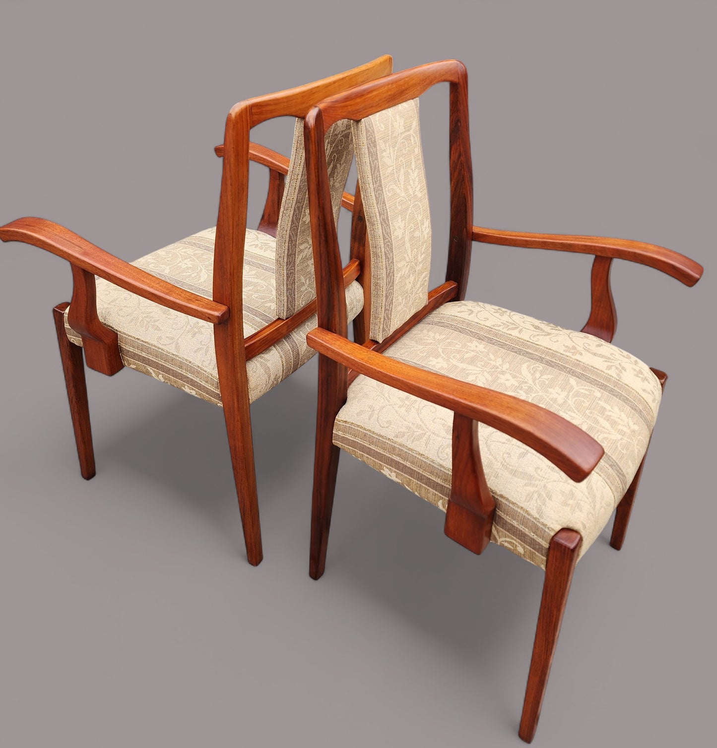 2 Scandinavian Mid Century Modern Rosewood Armchairs