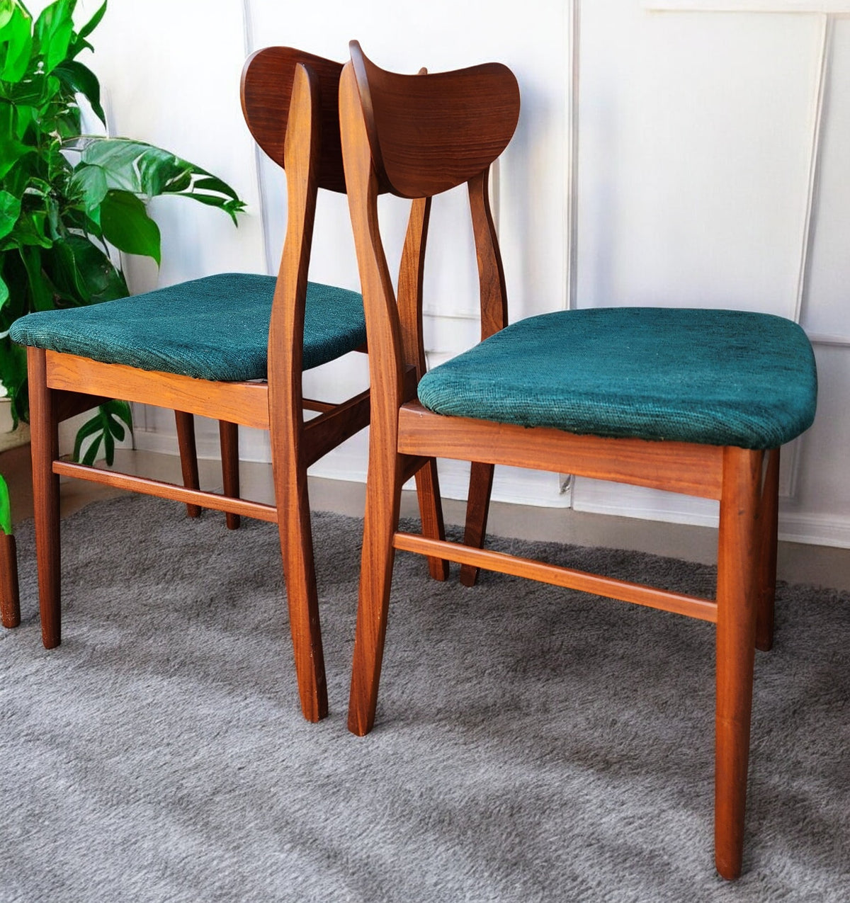 6 RESTORED Danish Mid Century Modern Teak Chairs