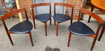 REFINISHED Danish MCM ROUNDETTE Teak Extension Table & 4 Chairs by Hans Olsen 11