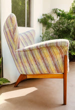 REFINISHED Mid Century Modern Small Wing Back Chair in Adrian Pearsall style 9