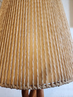 Mid Century Modern Sculptural Table Lamp w Cone shade H 35.5