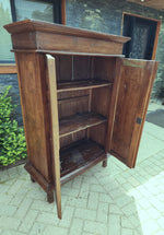 Antique Indian Teak Armoire Hand Carved, compact 4