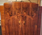 RESTORED Stunning Figured Walnut Wardrobe Art Deco (updated interior) 12