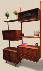 REFINISHED Danish MCM Teak Modular Wall Unit by Poul Cadovius for CADO 4
