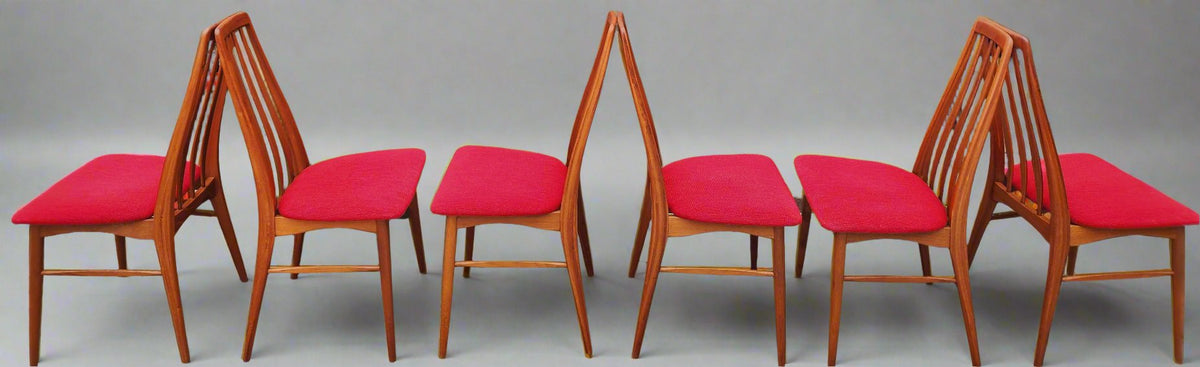 RESTORED Danish MCM Teak Eva Dining Chairs by Niels Kofoed