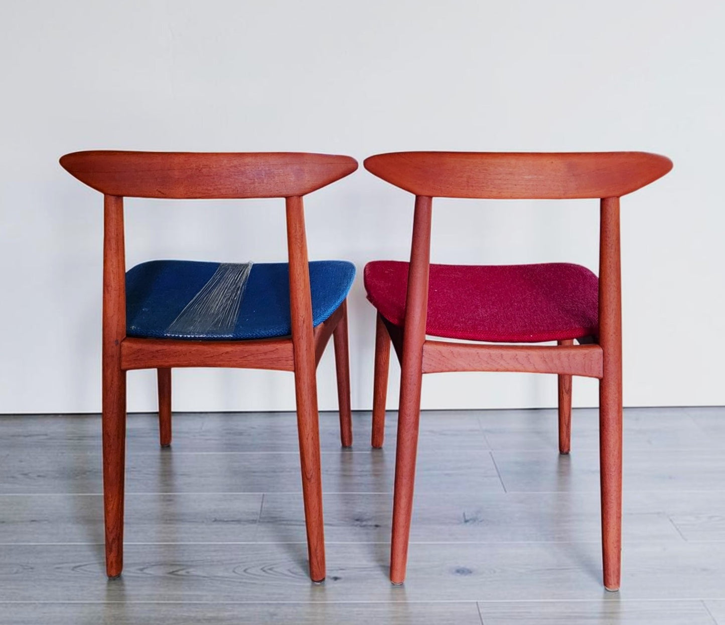 4 REFINISHED Danish MCM Teak Chairs by Arne Hovmand-Olsen for Mogens Kold, will be REUPHOLSTERED
