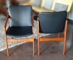 2 REFINISHED REUPHOLSTERED Danish Mid Century Modern Angled Armchairs (have more chairs) 4