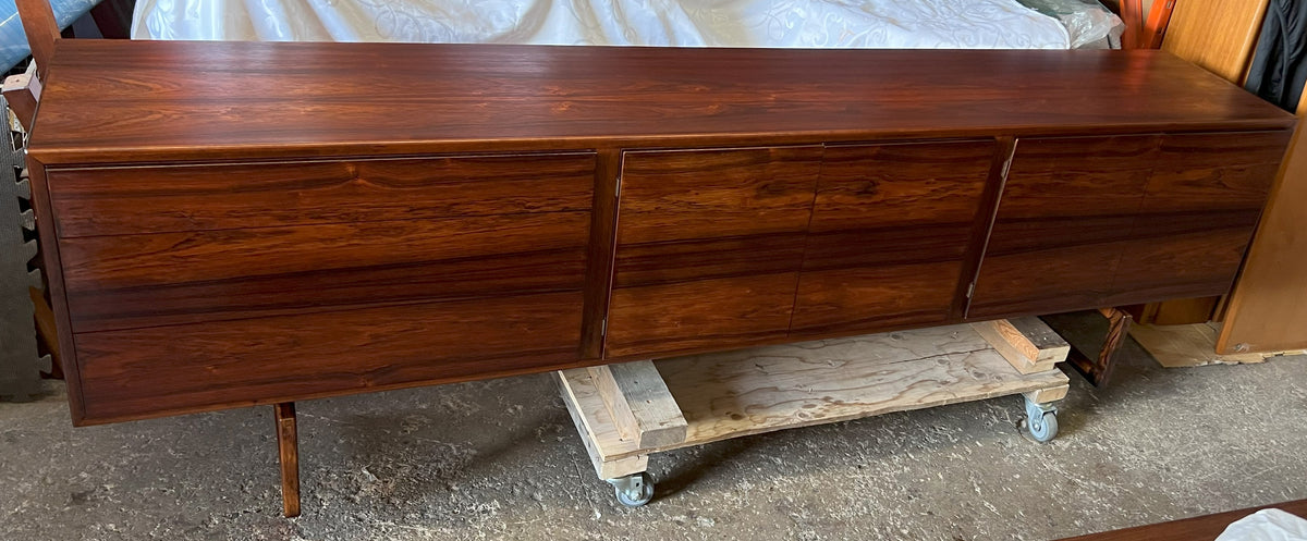REFINISHED Danish MCM Brazilian Rosewood Sideboard MK-511 by Arne Hovmand-Olsen 94.5