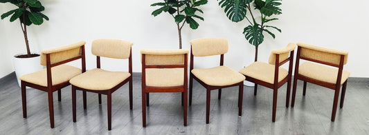 6 RESTORED Danish Mid Century Modern Chairs by Vamdrup