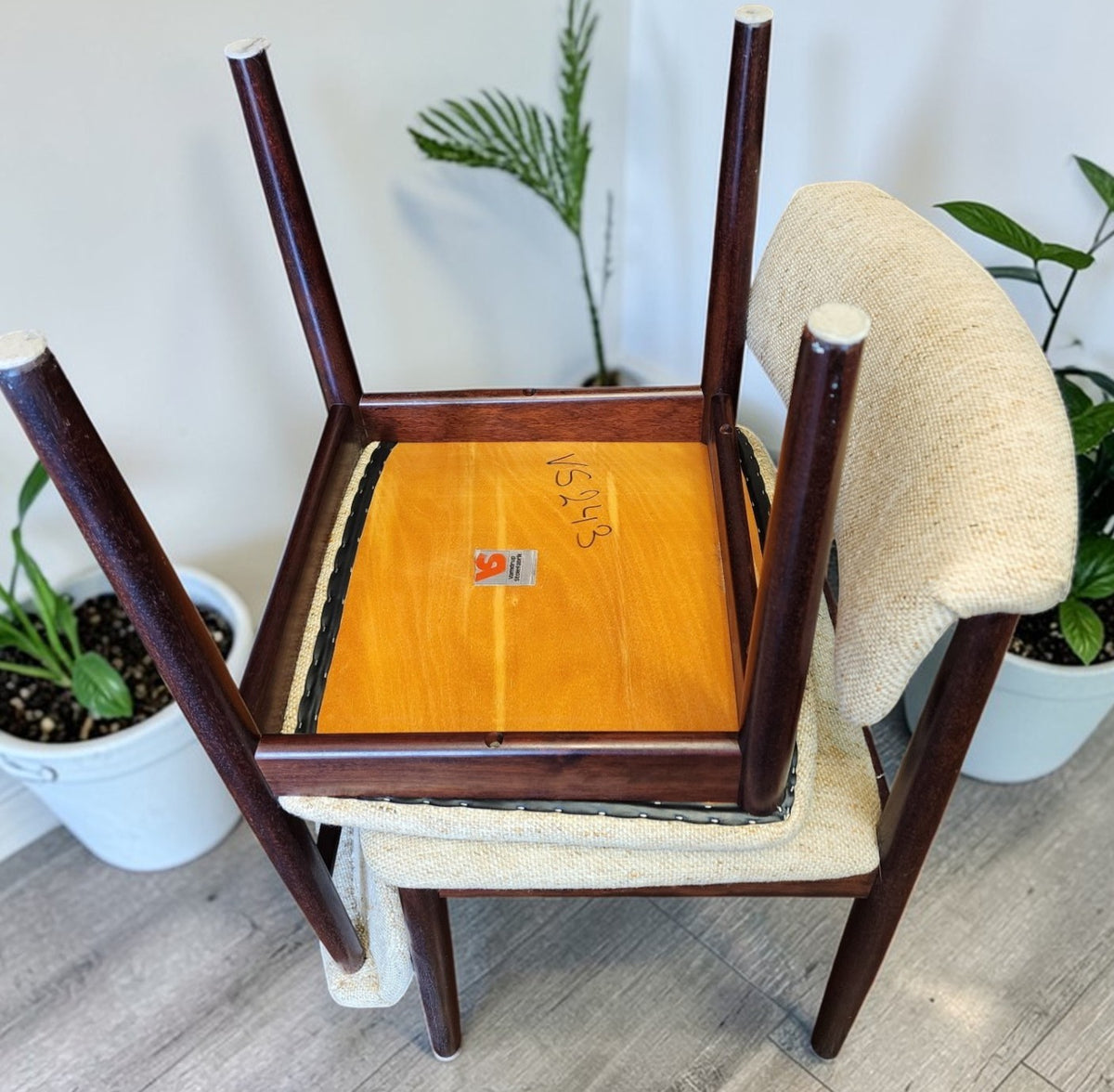 6 RESTORED Danish Mid Century Modern Chairs by Vamdrup