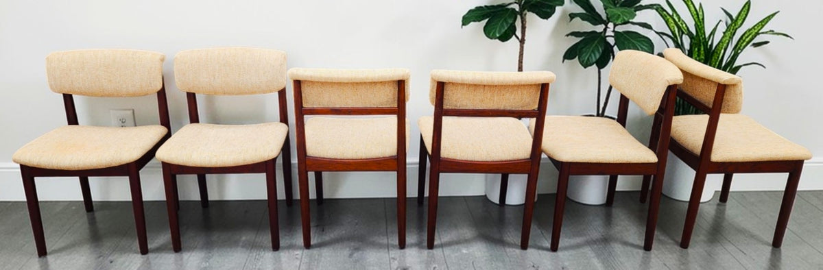 6 RESTORED Danish Mid Century Modern Chairs by Vamdrup