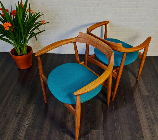 2 REFINISHED Danish Mid Century Modern Armchairs by A.Wahl Iversen, model ST 750