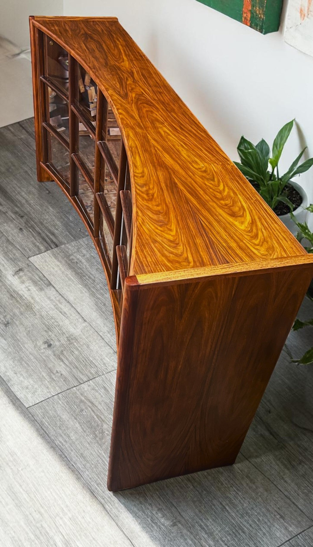 RESTORED Danish MCM Curved Rosewood Cabinet by J. Andersen for C. Linneberg 79