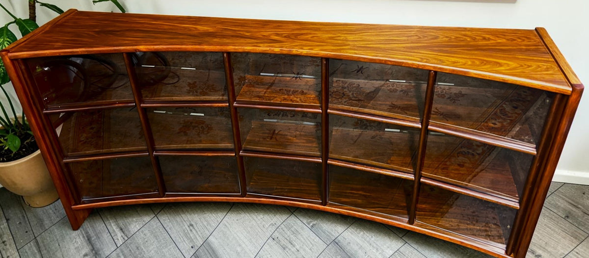 RESTORED Danish MCM Curved Rosewood Cabinet by J. Andersen for C. Linneberg 79