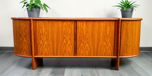 RESTORED Danish MCM Rosewood Tambour Sideboard by P. Hundevad