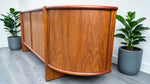 RESTORED Danish MCM Rosewood Tambour Sideboard by P. Hundevad 88